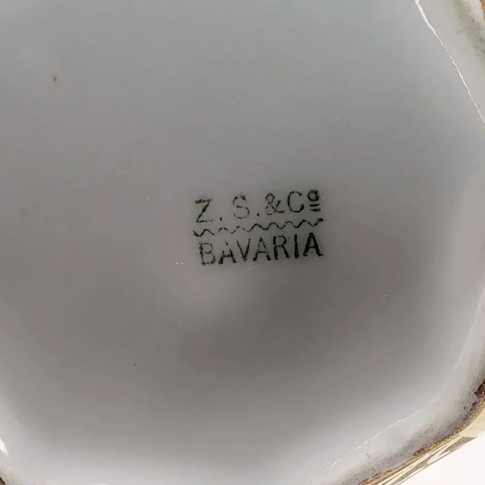 Z.S. & C Bavaria Antique Vintage Cream And Sugar Set Brilliant Gold Porcelain